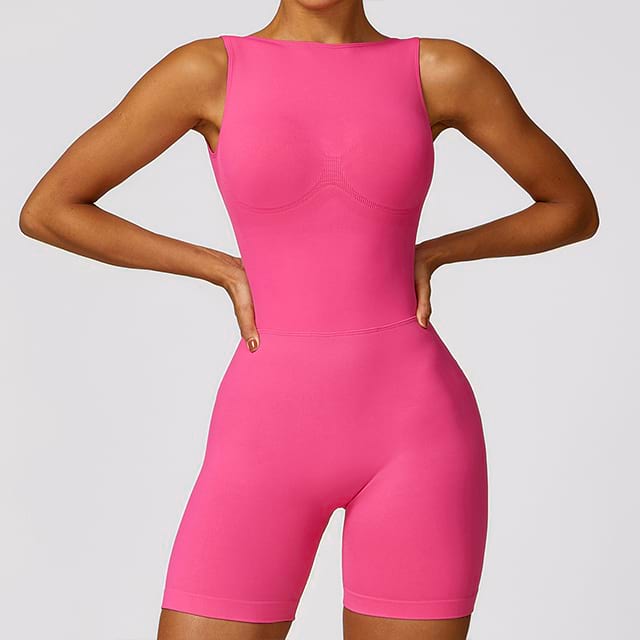 Seamless Yoga Bodysuit Short