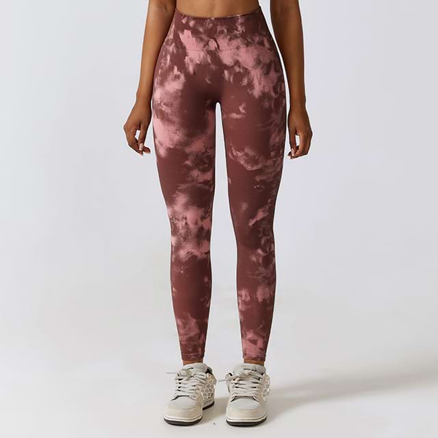 Sky-Blue Seamless High-Waist Yoga Leggings