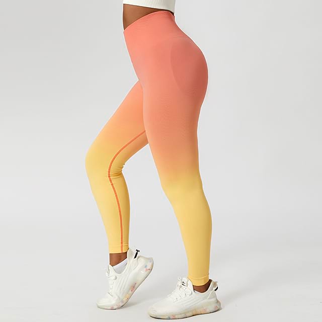 Ombré High-Waisted Seamless Yoga Leggings