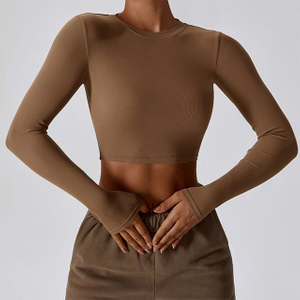 Seamless Heathered Yoga Crop Top