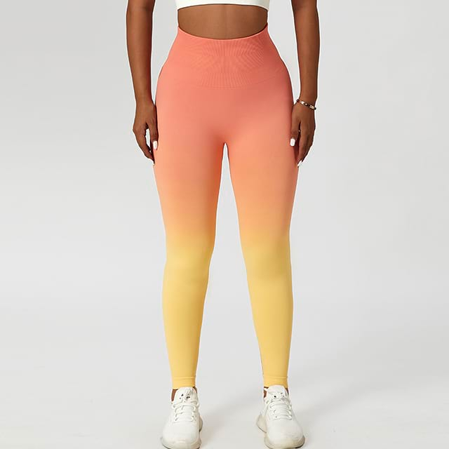Ombré High-Waisted Seamless Yoga Leggings