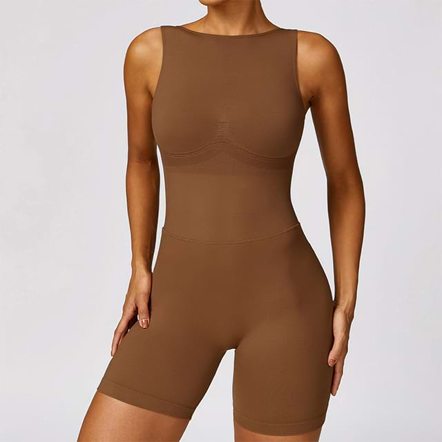 Seamless Yoga Bodysuit Short