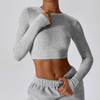 Seamless Heathered Yoga Crop Top