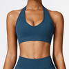 Seamless Open Back Padded Workout Crop Tank Tops