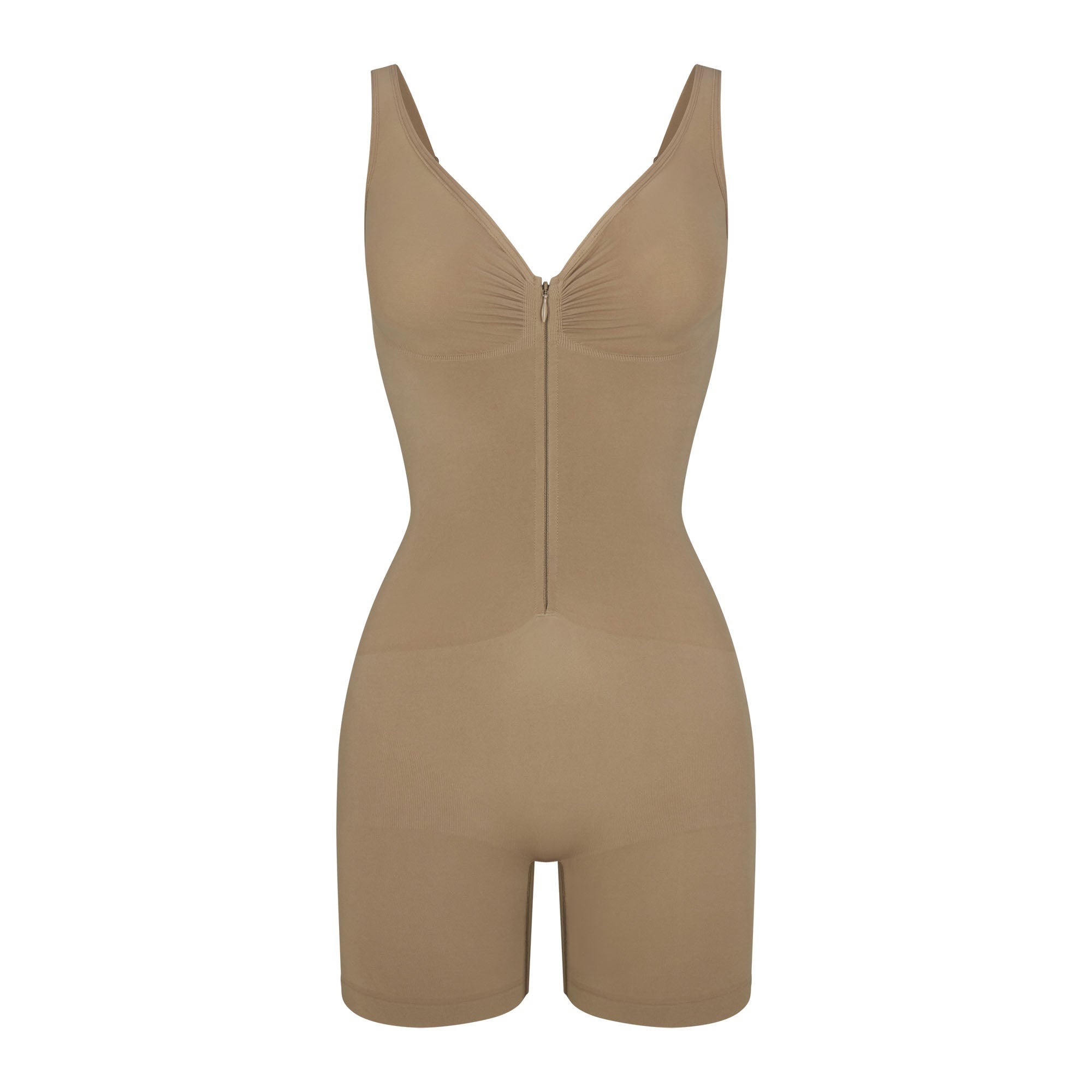 Seamless Shapewear Everyday Tummy Control Slimming Bodysuit with Zipper