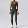 Seamless Ribbed Yoga Jumpsuit Legging