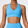 Seamless Open Back Padded Workout Crop Tank Tops