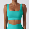 Seamless Ribbed Removable Cups Workout Bra