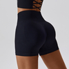 Seamless Rib Elastic Waist Bike Shorts