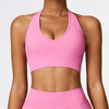 Seamless Open Back Padded Workout Crop Tank Tops