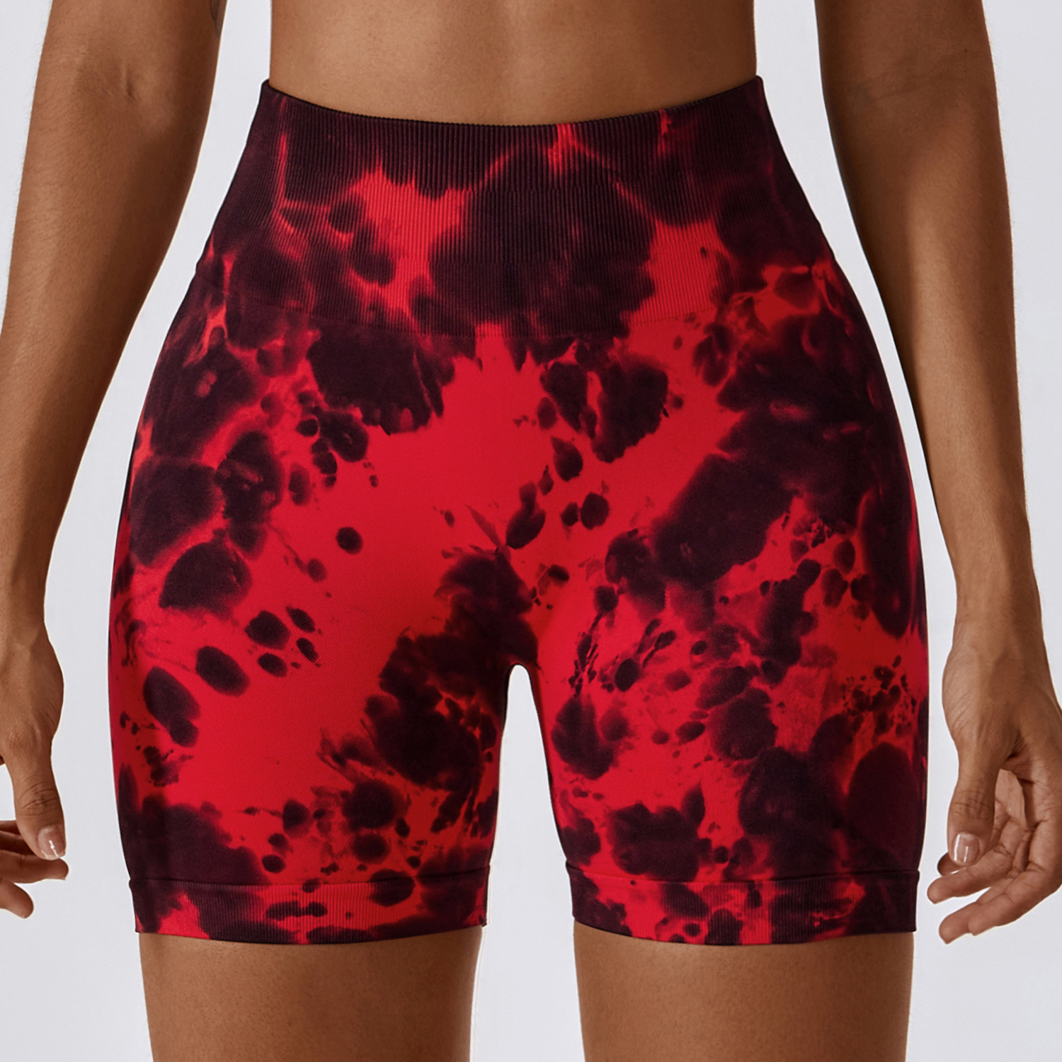 Seamless Tie-dye Scrunch Soft Active Shorts