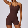 Seamless Strappy Backless Jumpsuit Short