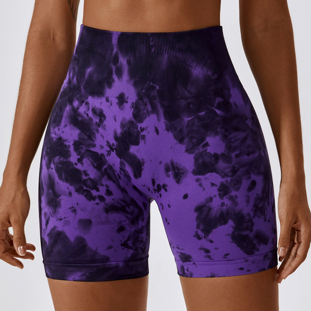 Seamless Tie-dye Scrunch Soft Active Shorts