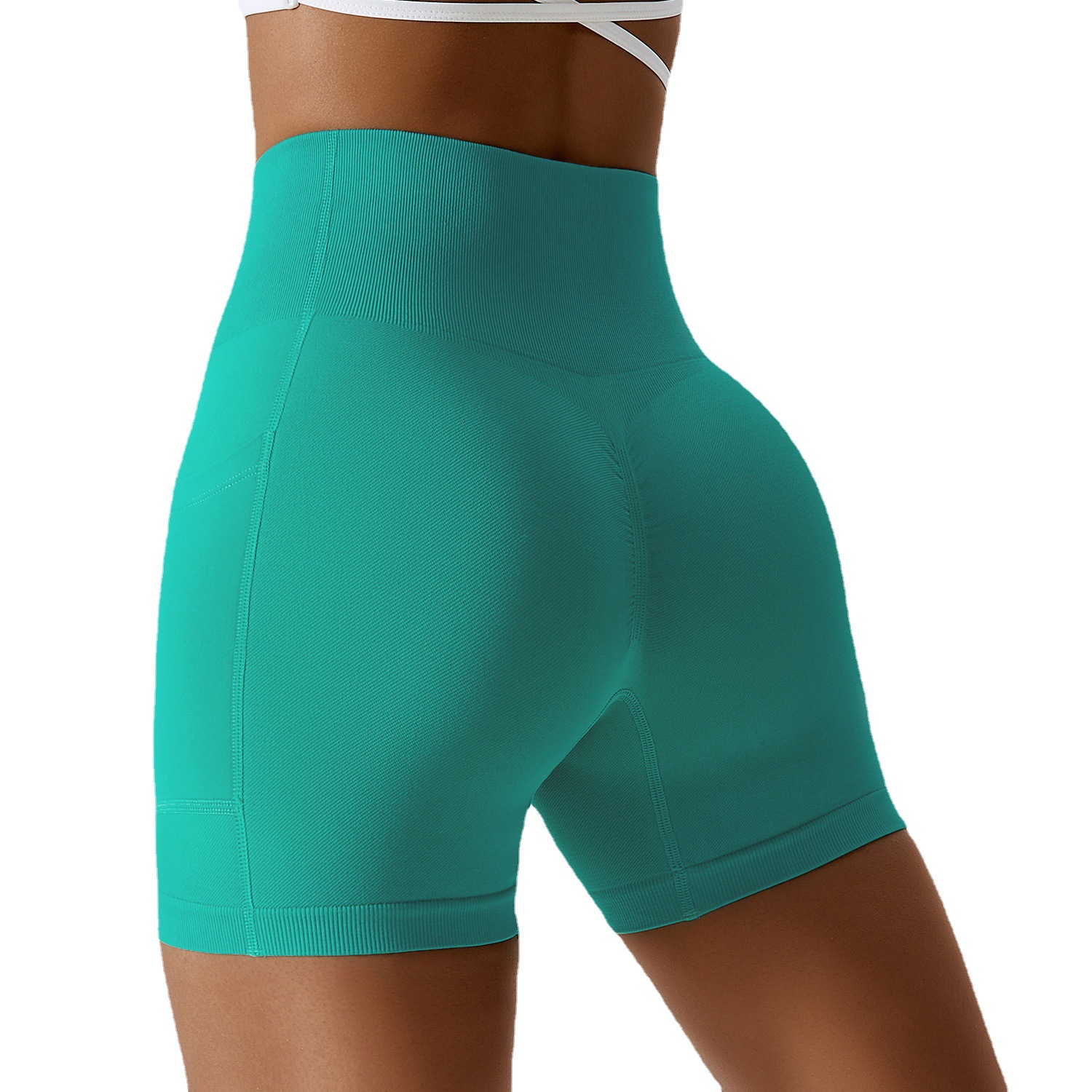 Seamless Tech Sport Shorts with Pocket Wholesale
