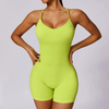 Seamless Strappy Backless Jumpsuit Short