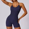 Seamless Strappy Backless Jumpsuit Short