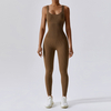 Seamless Ribbed Yoga Jumpsuit Legging