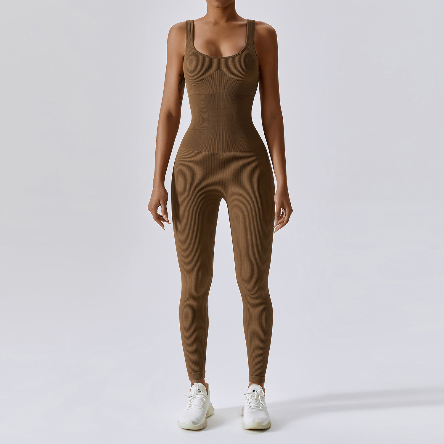 Seamless Ribbed Yoga Jumpsuit Legging