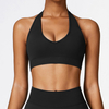 Seamless Open Back Padded Workout Crop Tank Tops