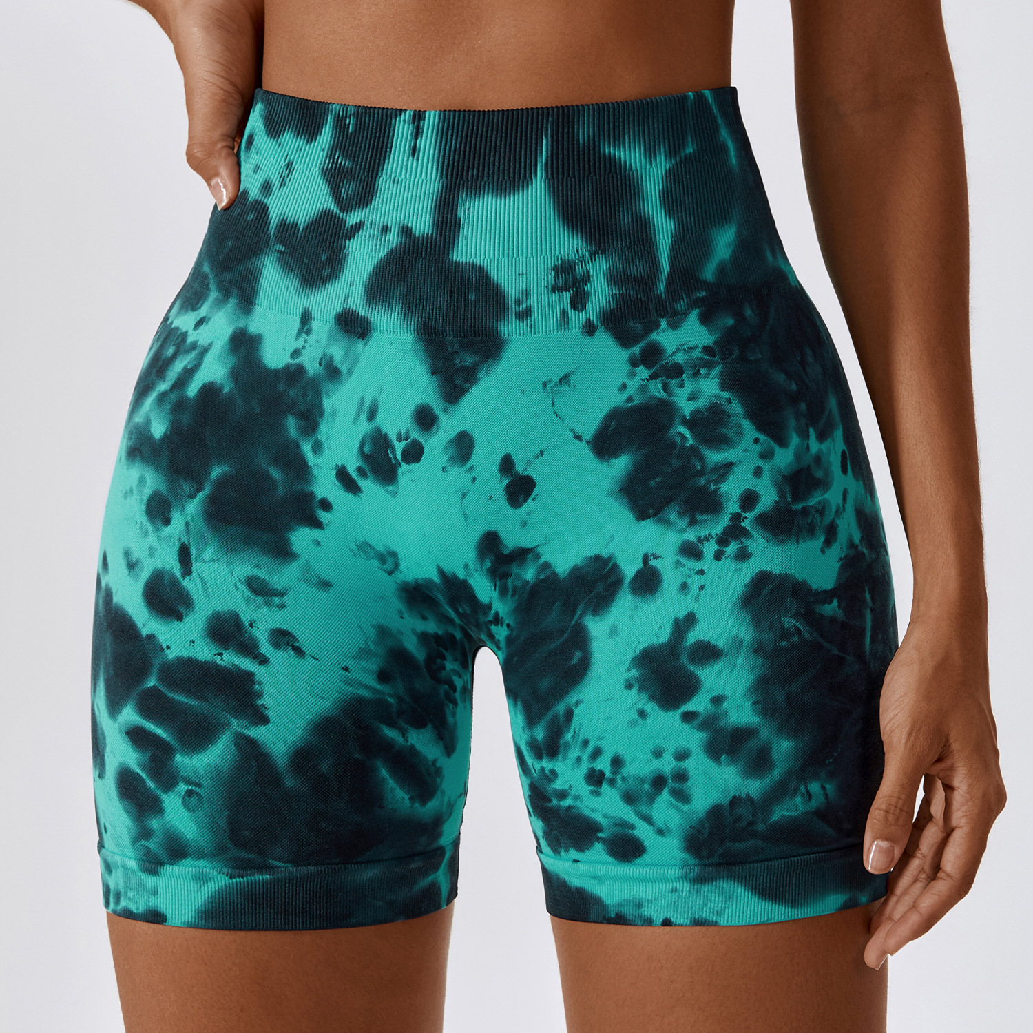 Seamless Tie-dye Scrunch Soft Active Shorts